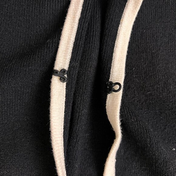 Lord & Taylor Long Cardigan Sweater Knit Jacket Black Contrast Edging Sz 2X - Picture 9 of 11